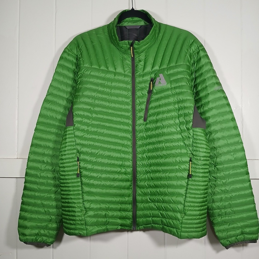 Eddie Bauer First Ascent Mens 800 Fill Down Jacket Green Puffer Small 33232082